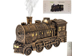 SteamNest Vintage Train Humidifier in Antique Bronze with remote control and gift box