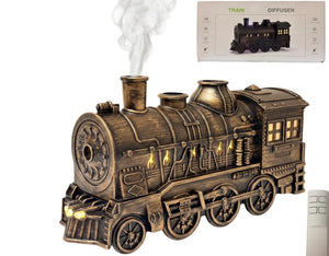 SteamNest Vintage Train Humidifier in Antique Bronze with remote control and gift box
