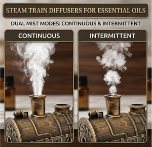 Continuous and intermittent mist modes from the train smokestack