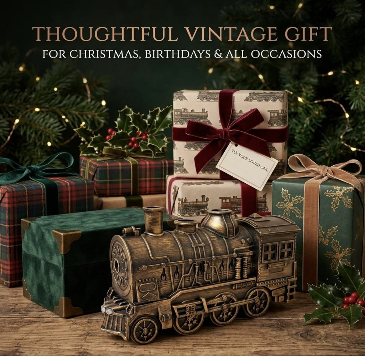 Vintage train humidifier as a Christmas gift